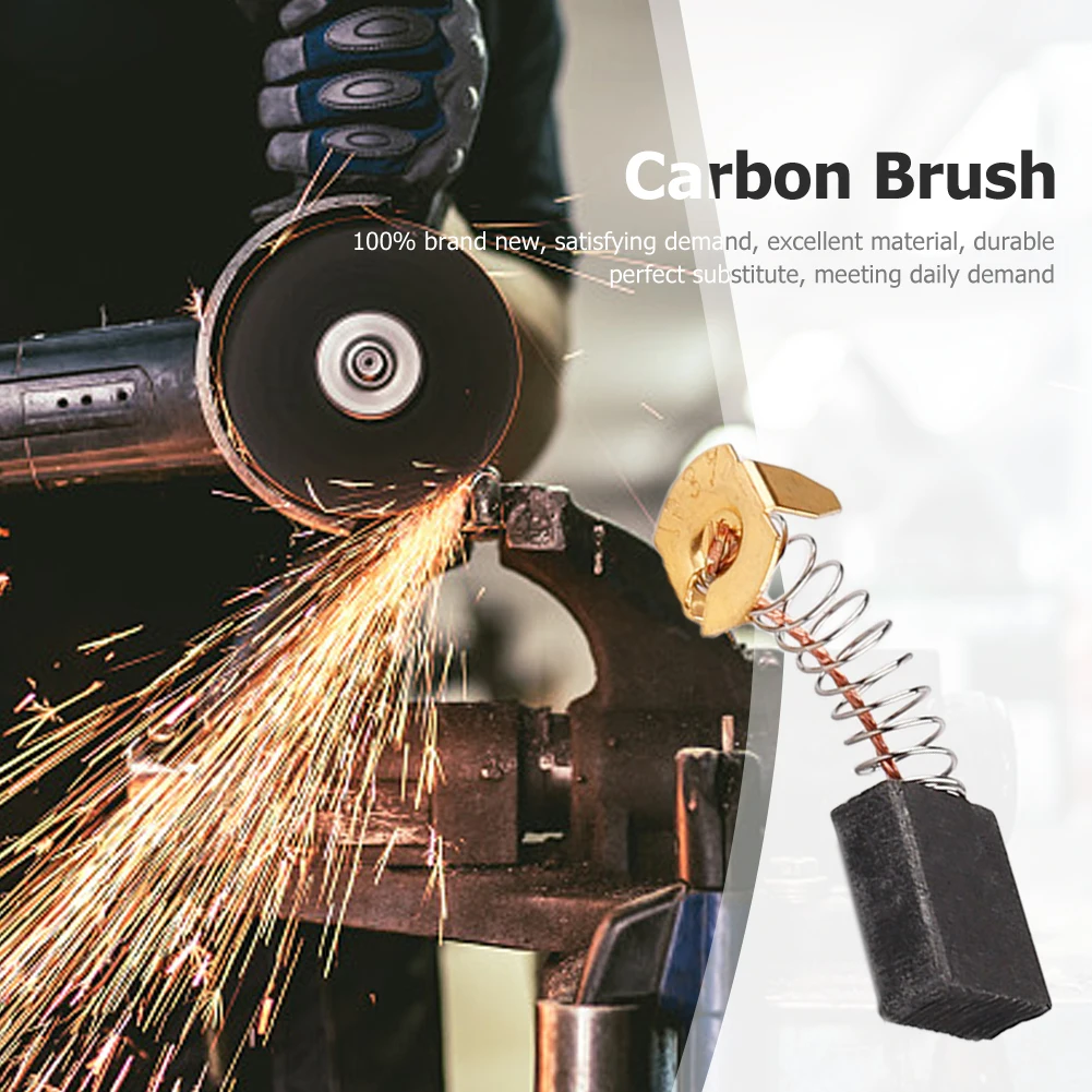 10pcs Electric Hammer Drill Grinder Replacement Parts Carbon Brush Electric Hammer Cutting Polishing Machine Electric Tools