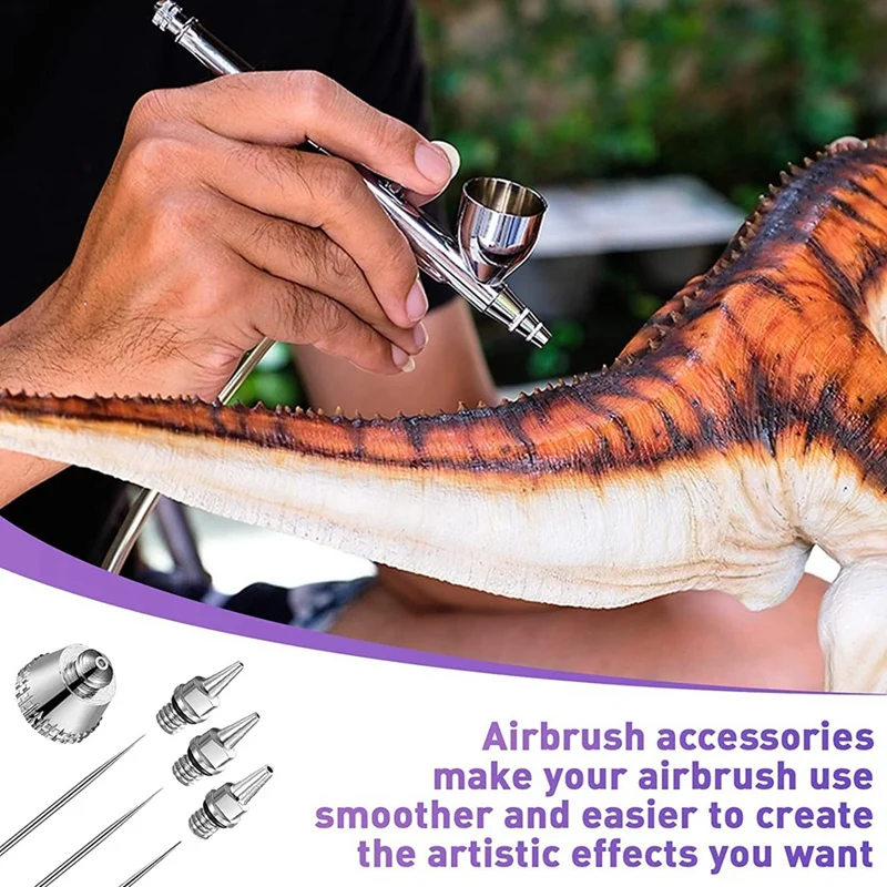 Airbrush Nozzle Cap Kit And Airbrush Needle Parts Airbrush Sprayer Accessories 0.2/0.3/0.5 Mm