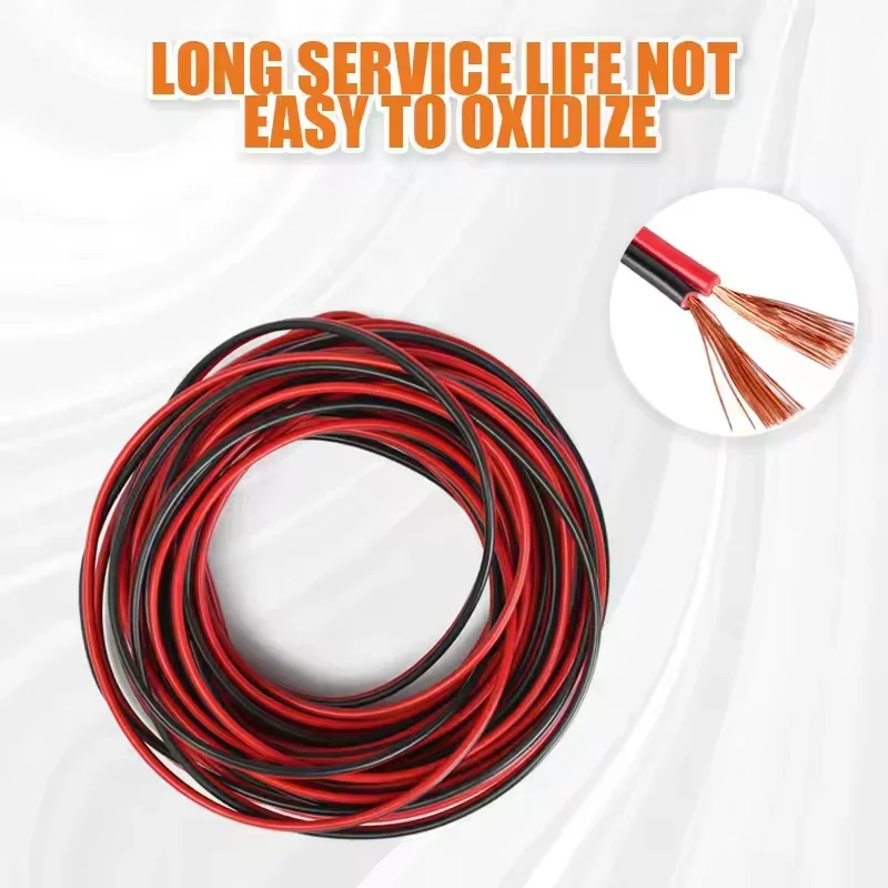 5/10m Red And Black Speaker Cable 2*0.3mm/2*0.5mm Audio Core Wire Tinned Copper 2 Pin AWG For Home Stereo HiFi/Car Player System