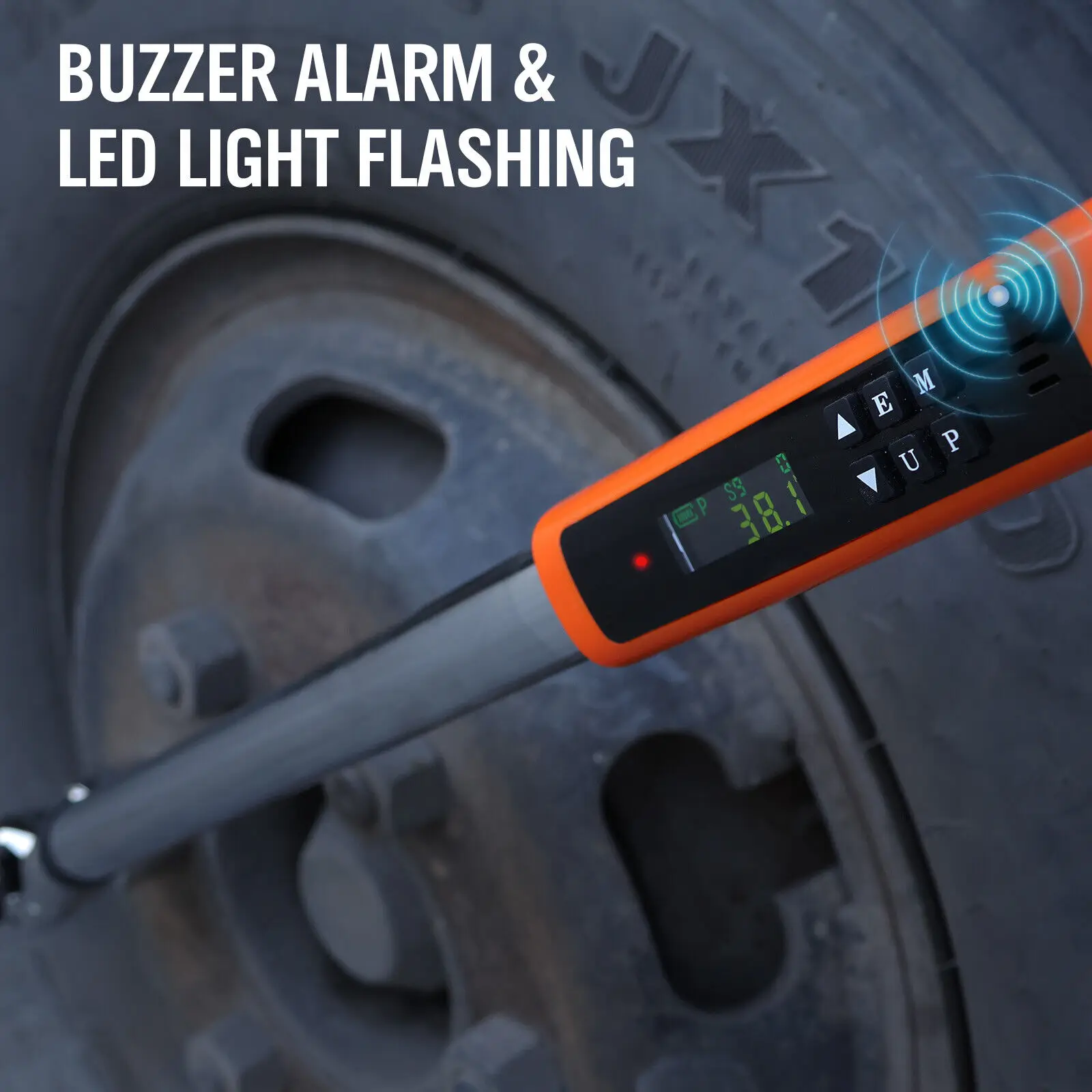 HORUSDY 1/2" Drive Digital Torque Wrench, 25-250Ft.lb / 34-340N.m 2% Accuracy LED Display with Socket Adaptors DIY & Home Repair