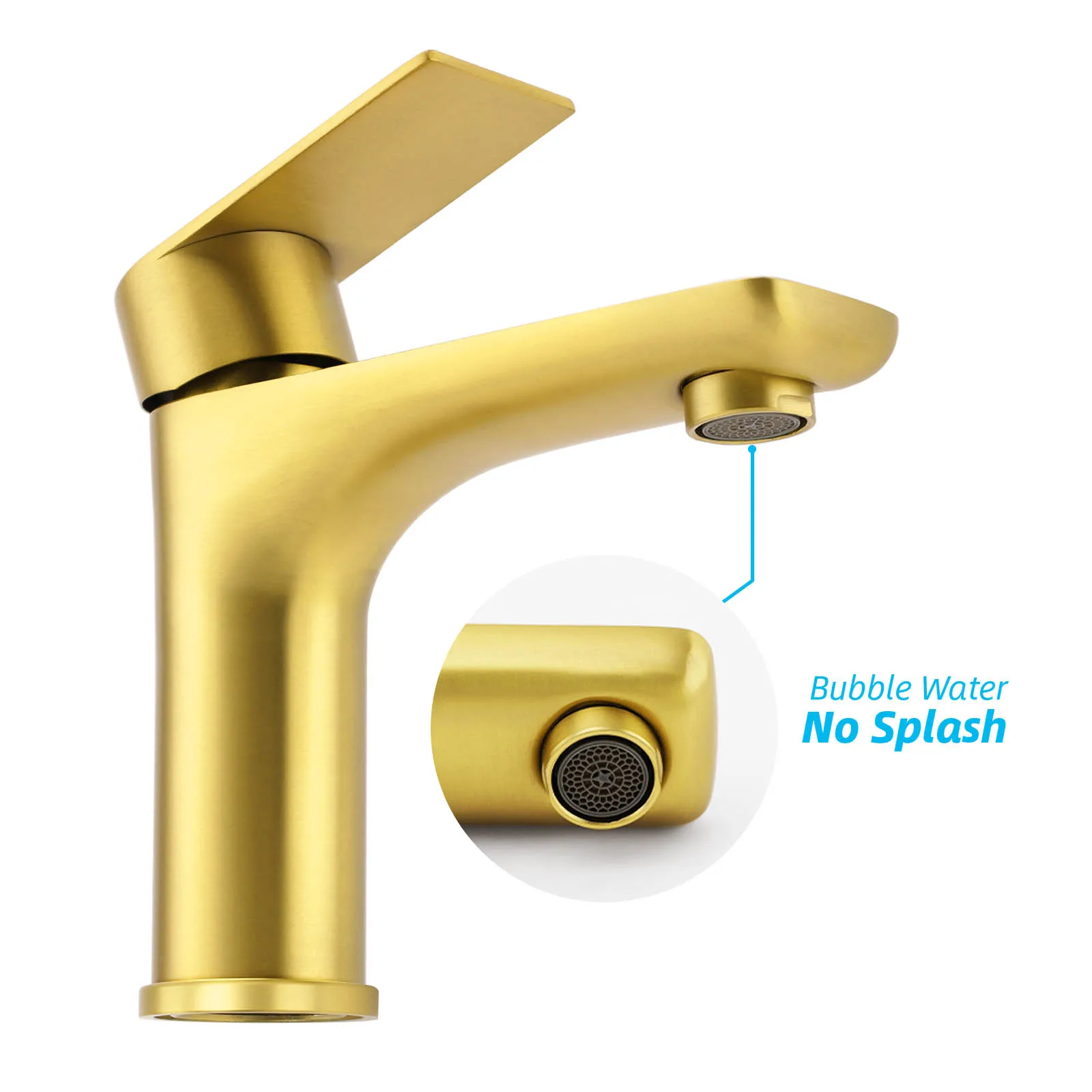 **Sydney Stock** KYLINS Brushed Gold Gun Metal Black Nickel Round Bathroom Basin Mixer Taps Sink Faucet WaterMark Wels