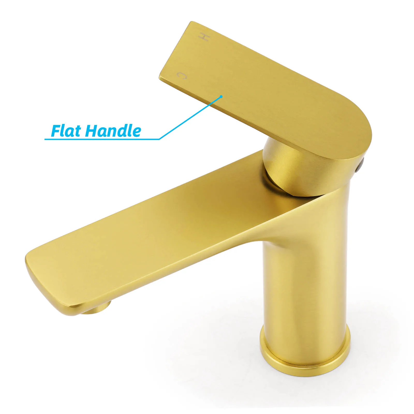 **Sydney Stock** KYLINS Brushed Gold Gun Metal Black Nickel Round Bathroom Basin Mixer Taps Sink Faucet WaterMark Wels