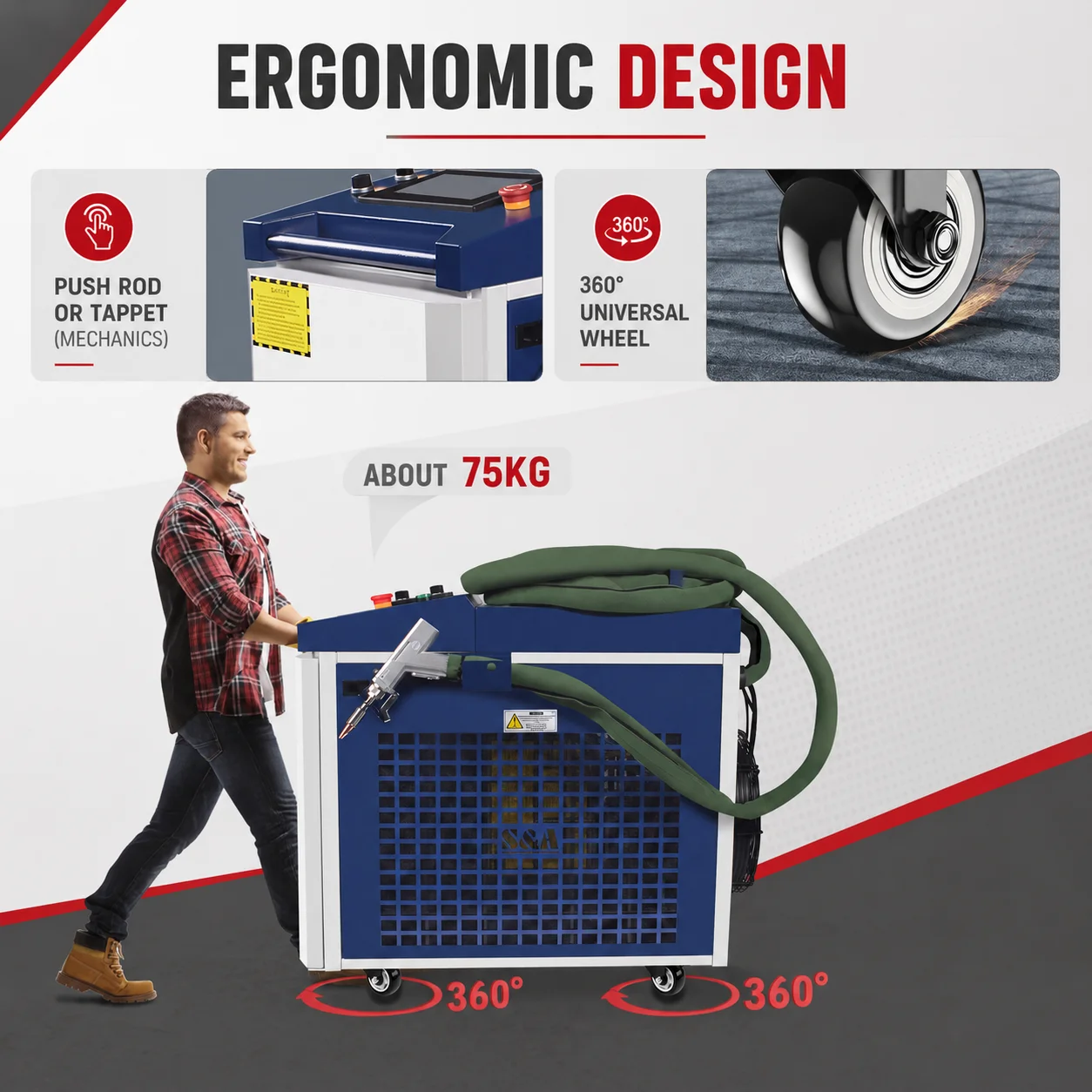 Raycus 3000W 4 IN 1 Fiber Laser Welding Machine Handheld Laser Welder 1.5KW 2KW 3KW Cleaning Cutting Weld Seam Cleaning for Metal Stainless Steel Aluminum Water Cooling With Dual Wire Feeder