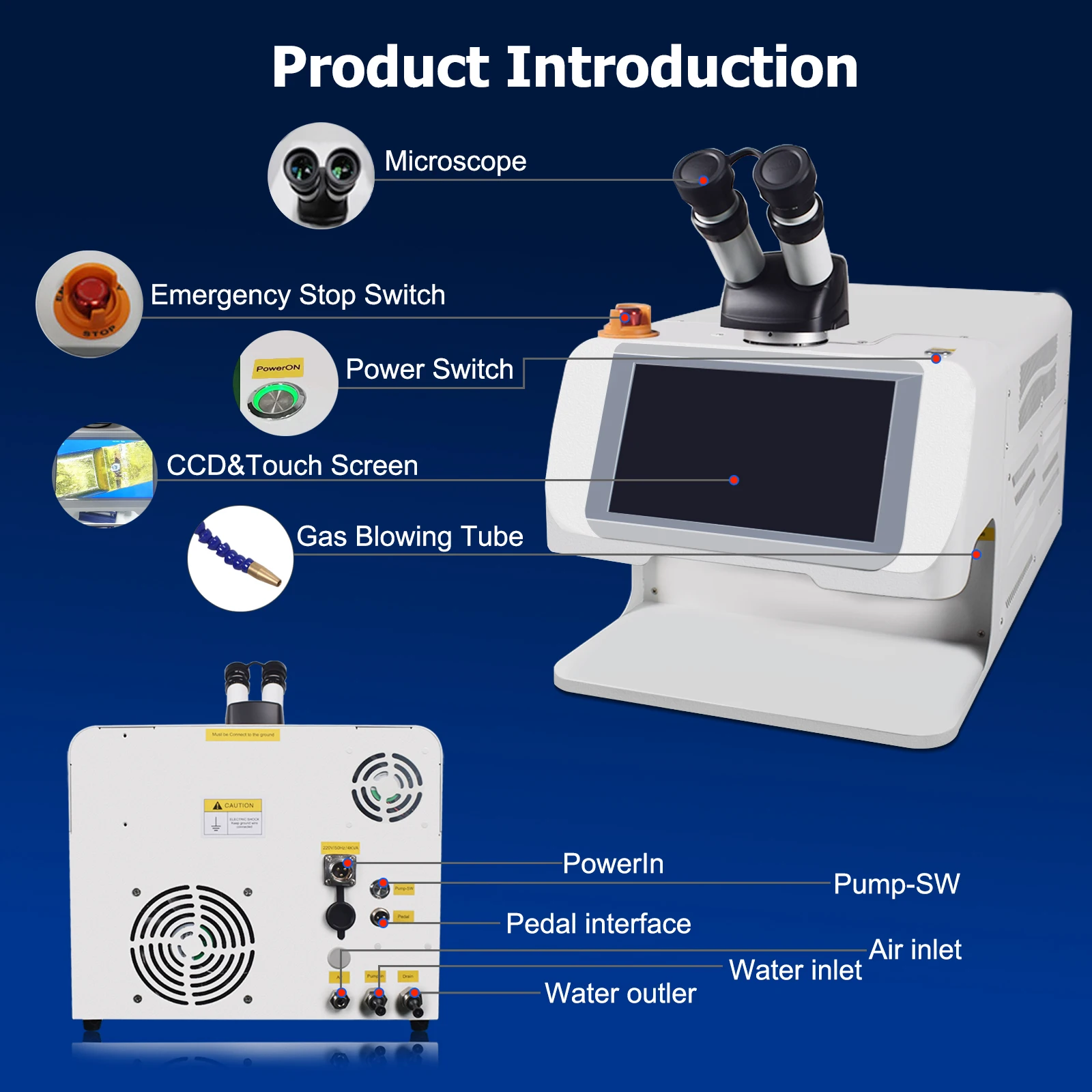 200W Jewelry Spot Welding Machine Stainless Steel Gold Silver Jewellery Repair Welder For Ring Earring Bangle Repair 220V