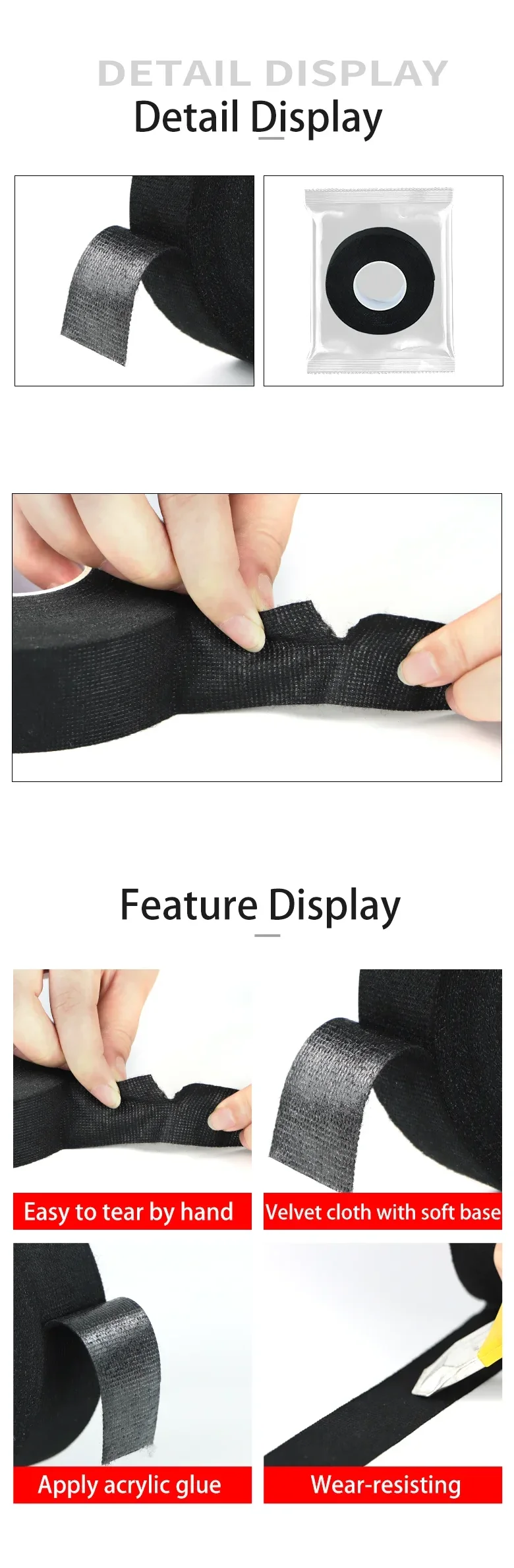 15 Meter Heat-resistant Flame Retardant Tape Coroplast Adhesive Cloth Tape for Car Cable Harness Wiring Loom Protection