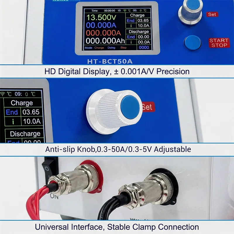 Heltec HT-BCT50A Lithium Lifepo4 Car Battery Capacity Tester/Charge and Discharge Electric Load Test Machine 5V 50A 250W
