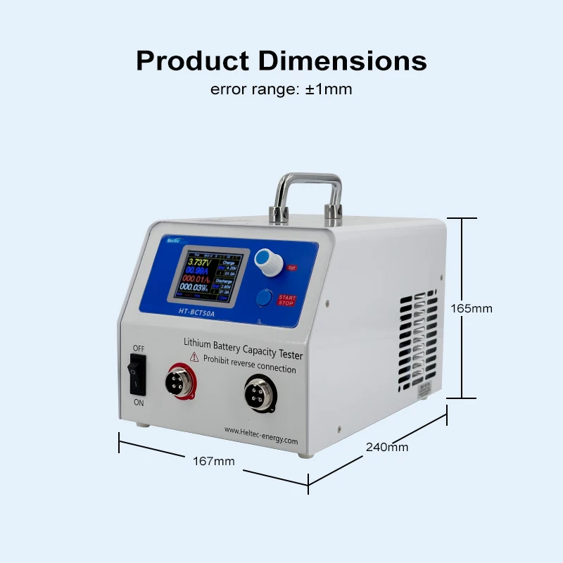 Heltec HT-BCT50A Lithium Lifepo4 Car Battery Capacity Tester/Charge and Discharge Electric Load Test Machine 5V 50A 250W