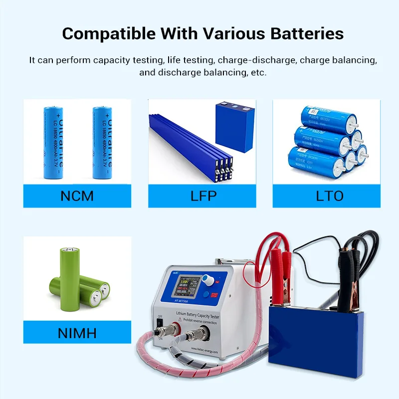 Heltec HT-BCT50A Lithium Lifepo4 Car Battery Capacity Tester/Charge and Discharge Electric Load Test Machine 5V 50A 250W