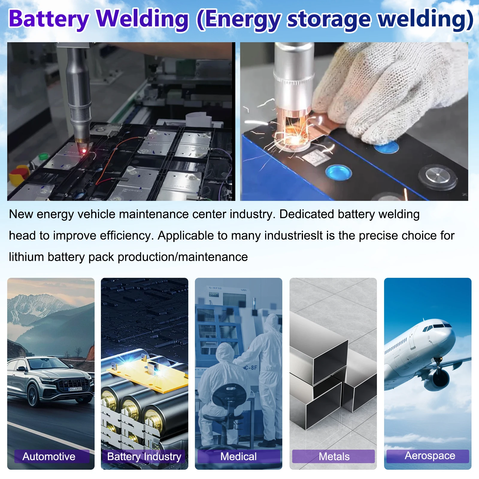 5 IN 1 Laser Welder 1500W 5 IN 1 Battery Welder BWT 1500W Laser Welding Machine Welding Cleaning Cutting Rust Removal Battery Welding Double Pendulum Cleaning