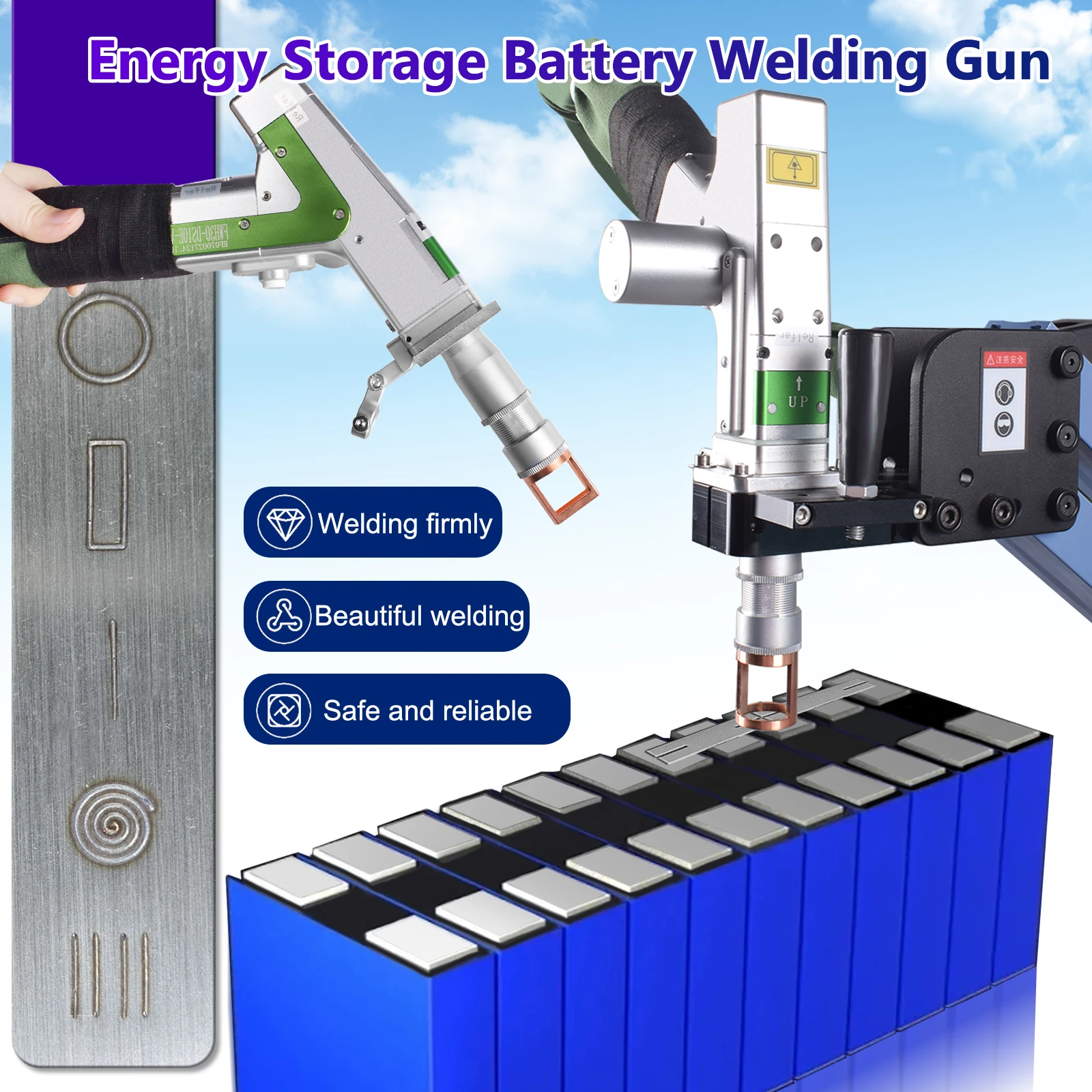 5 IN 1 Laser Welder 1500W 5 IN 1 Battery Welder BWT 1500W Laser Welding Machine Welding Cleaning Cutting Rust Removal Battery Welding Double Pendulum Cleaning