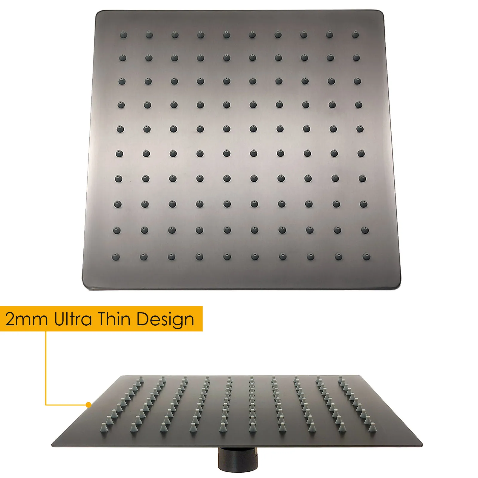 **Sydney Stock** KYLINS Brushed Gold Nickel Gun Metal Chrome Black 8/10/12/16'' Square Round Rain Shower Head WELS WATERMARK