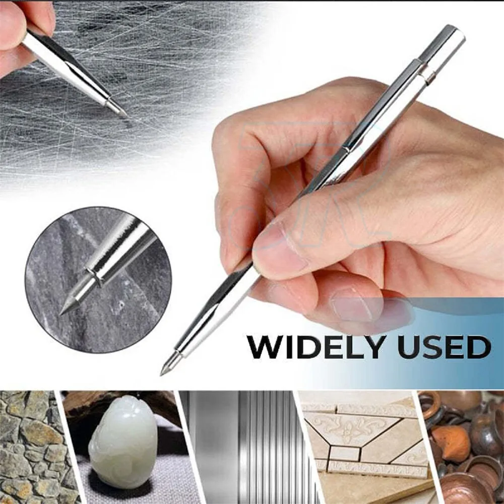 145mm 2PCS NEW Tungsten Carbide Scribing Pen Tip Steel Scriber Scribe Marker A