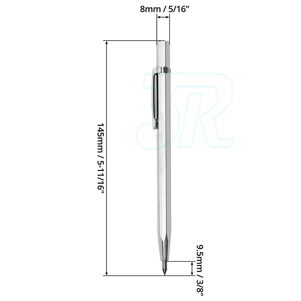 145mm 2PCS NEW Tungsten Carbide Scribing Pen Tip Steel Scriber Scribe Marker A