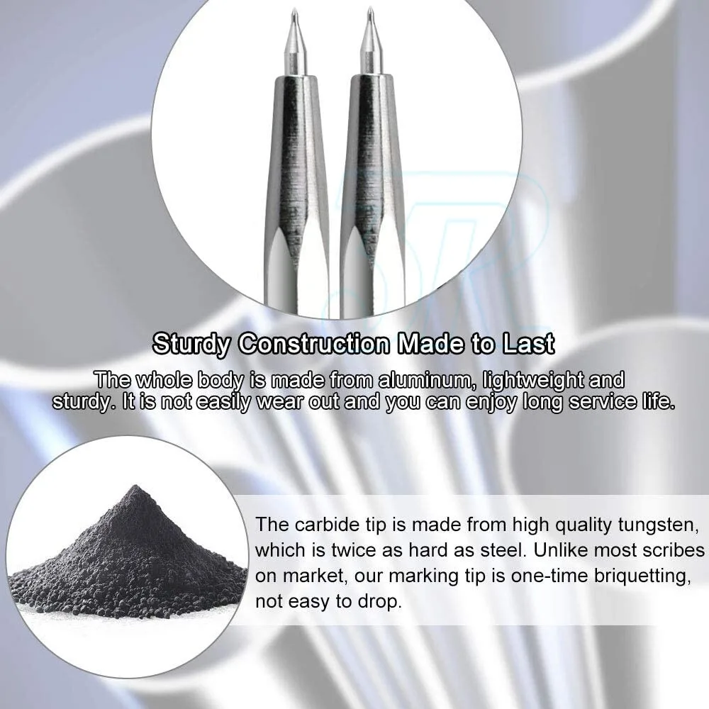 145mm 2PCS NEW Tungsten Carbide Scribing Pen Tip Steel Scriber Scribe Marker A