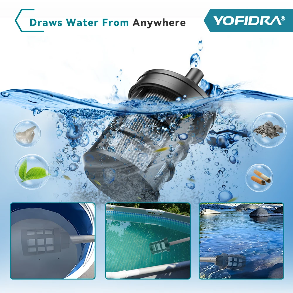 YOFIDRA 200Bar Brushless Electric High Pressure Washer 6-in-1 Car Washing Garden Water Gun For Makita 21V Battery Pin Spray Gun