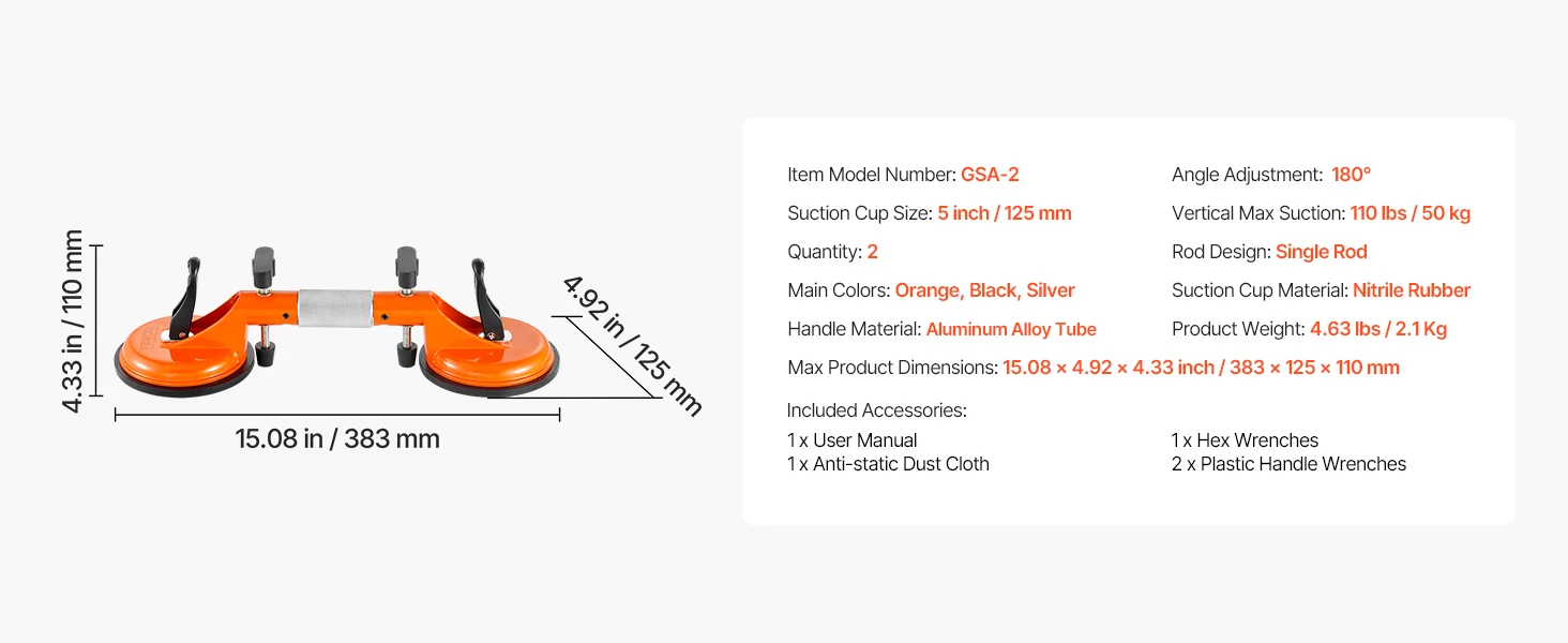SucceBuy 2 Packs Stone Seam Joiner 180°Adjustable Seamless Seam Setter with 5 in Vacuum Suction Cups Installation Tool for Tile
