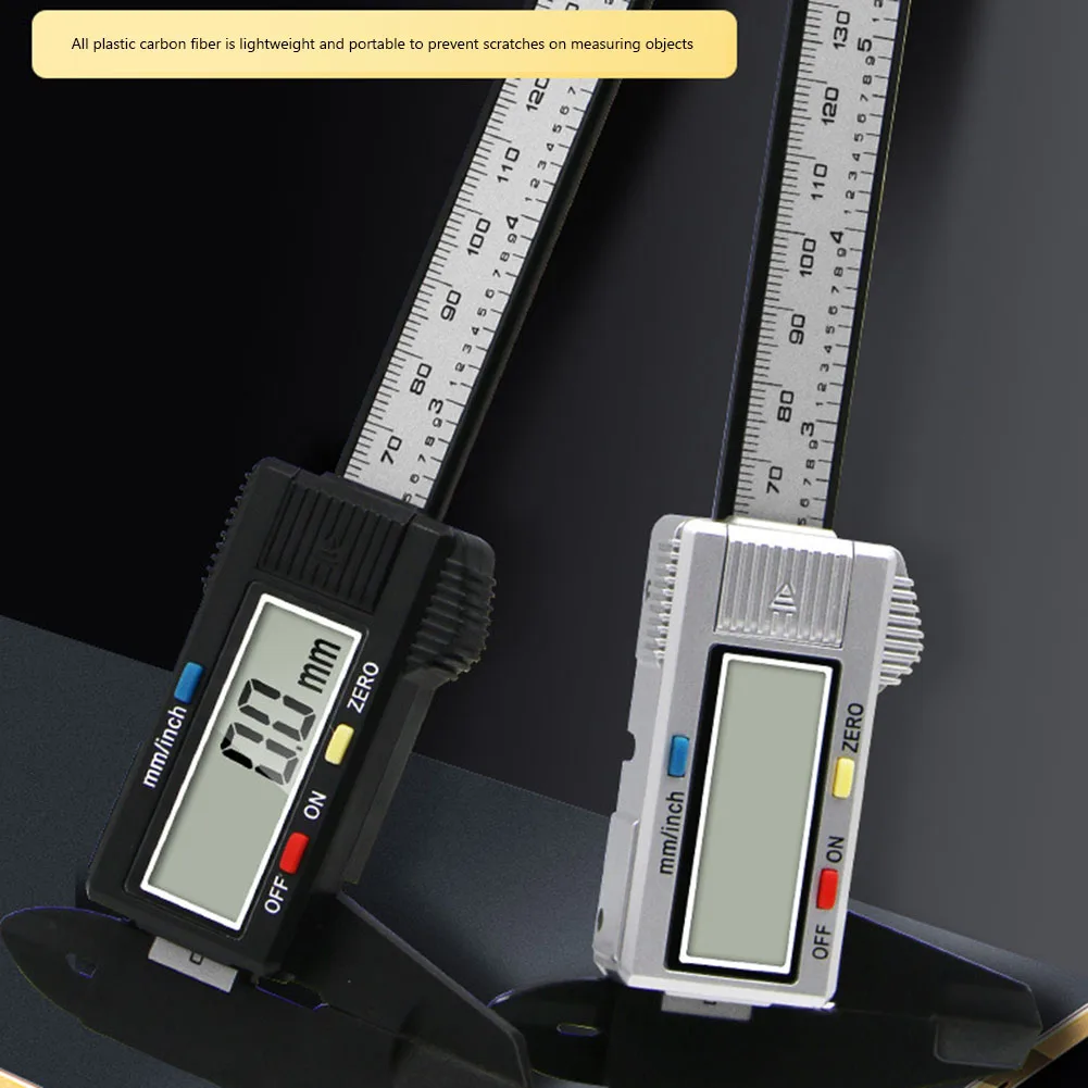 0-150mm Caliber Measurement Ruler High-strength Plastics Digital Gauge Caliper 4 Measuring Functions Mm/inch Units Gauging Tools