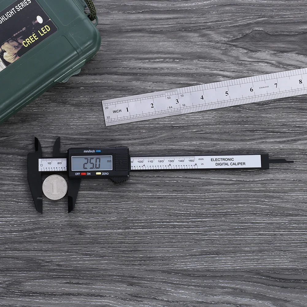 0-150mm Caliber Measurement Ruler High-strength Plastics Digital Gauge Caliper 4 Measuring Functions Mm/inch Units Gauging Tools