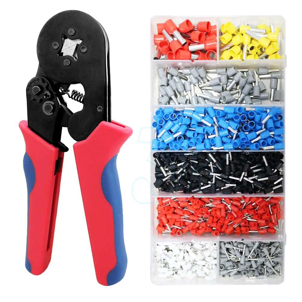 1301 Ferrule Bootlace Crimper Crimping kit 0.25-10mm² Wire Cord End Ratchet Tool