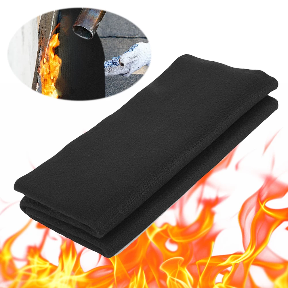 Fireproof Welding Blanket 1800°F Flame Retardant Fabric Brazing Heat Shield Mat for Grill Stove Pit Soldering Welders Plumbers