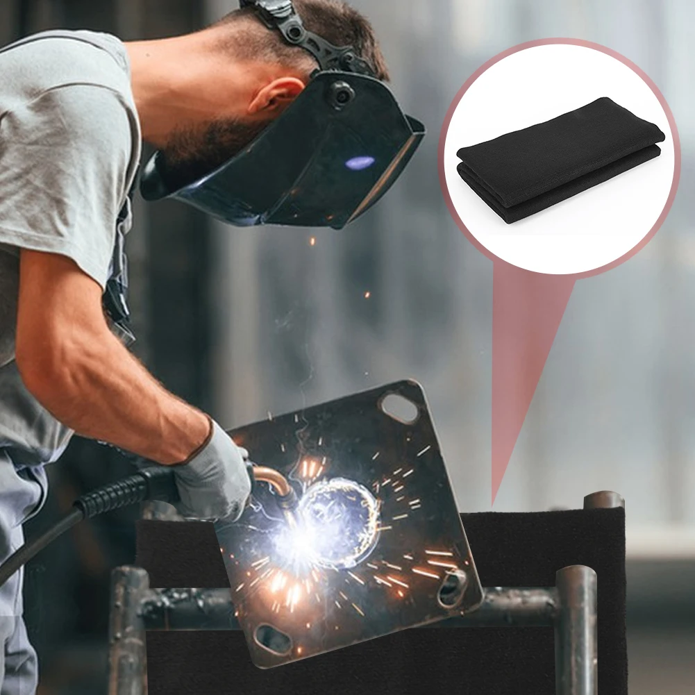 Fireproof Welding Blanket 1800°F Flame Retardant Fabric Brazing Heat Shield Mat for Grill Stove Pit Soldering Welders Plumbers