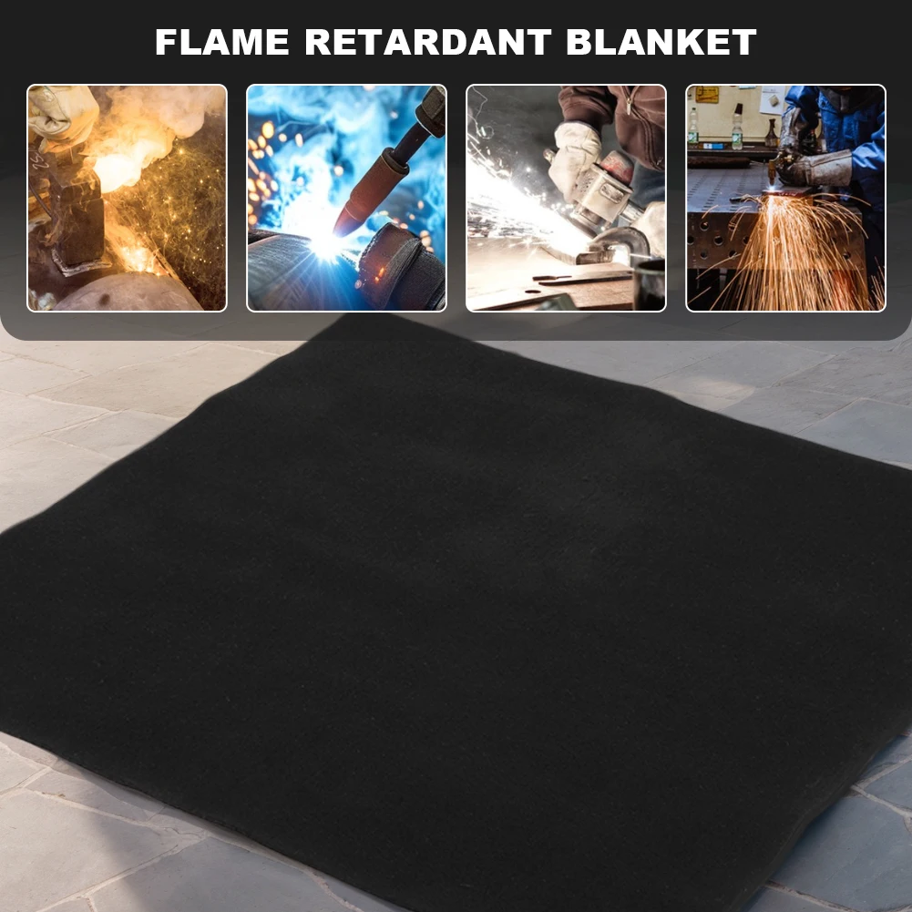 Fireproof Welding Blanket 1800°F Flame Retardant Fabric Brazing Heat Shield Mat for Grill Stove Pit Soldering Welders Plumbers