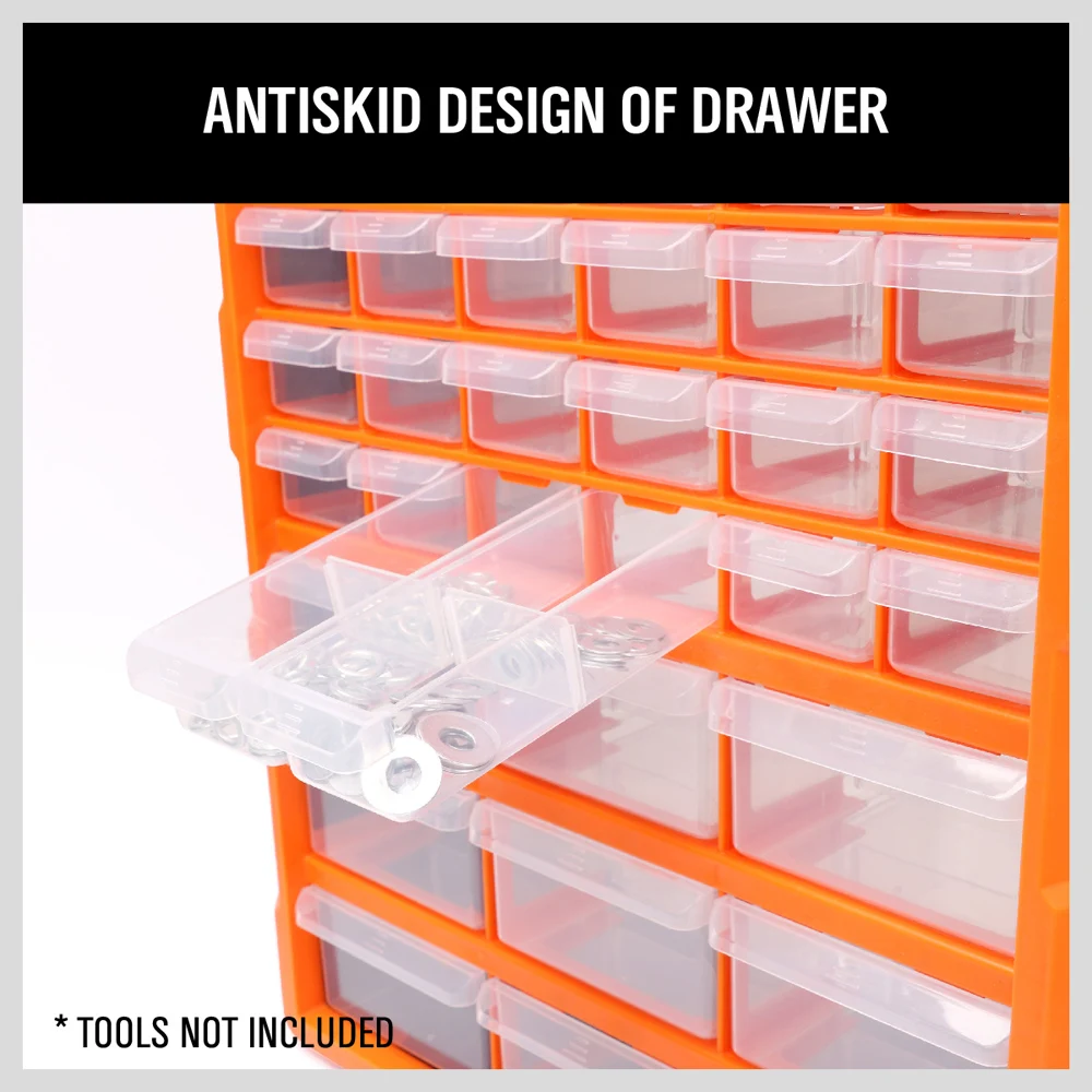 HORUSDY 39 Drawers Storage Cabinet Tool Box Bin Chest Case Plastic Organiser Divider