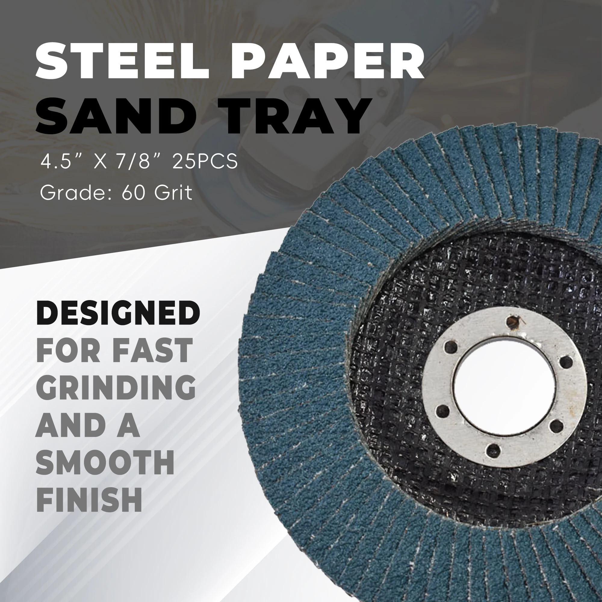 10-Pack Aluminum Oxide Sanding Discs 40-Grit 4.5''x7/8'' T29 Replacement for Grinding All Kinds of Non-Ferrous Metals Plastics