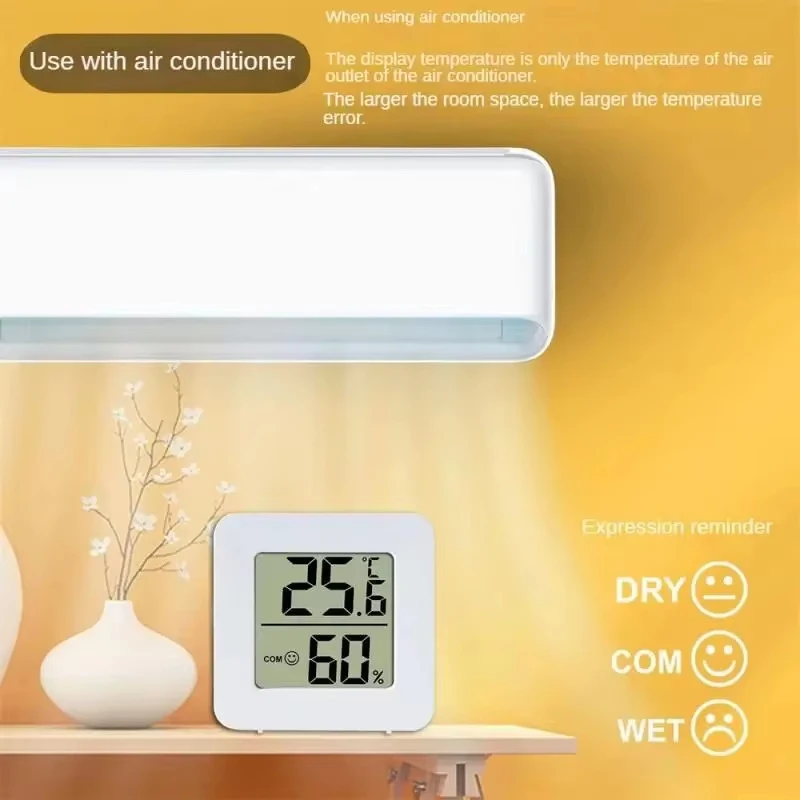 LCD Desktop Alarm Clock Transparent Calendar Weather and Digital Temperature and Humidity Display Home Appliance Smart Life