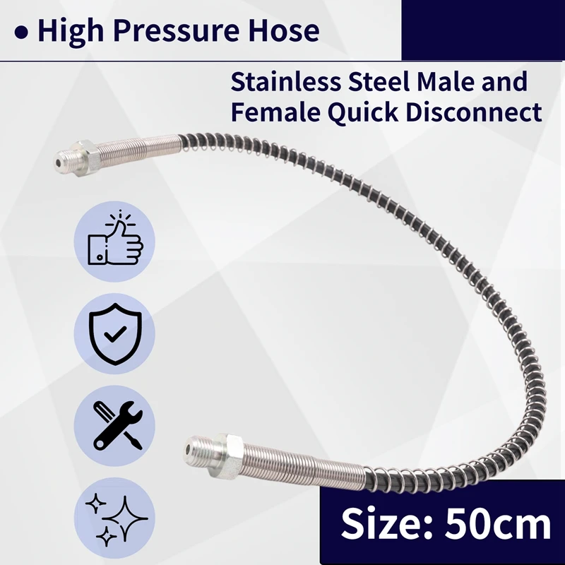 PCP Charging Hose 19.7Inch/50Cm High Pressure 63Mpa/9000PSI Remote Fill Whip Hose Extension