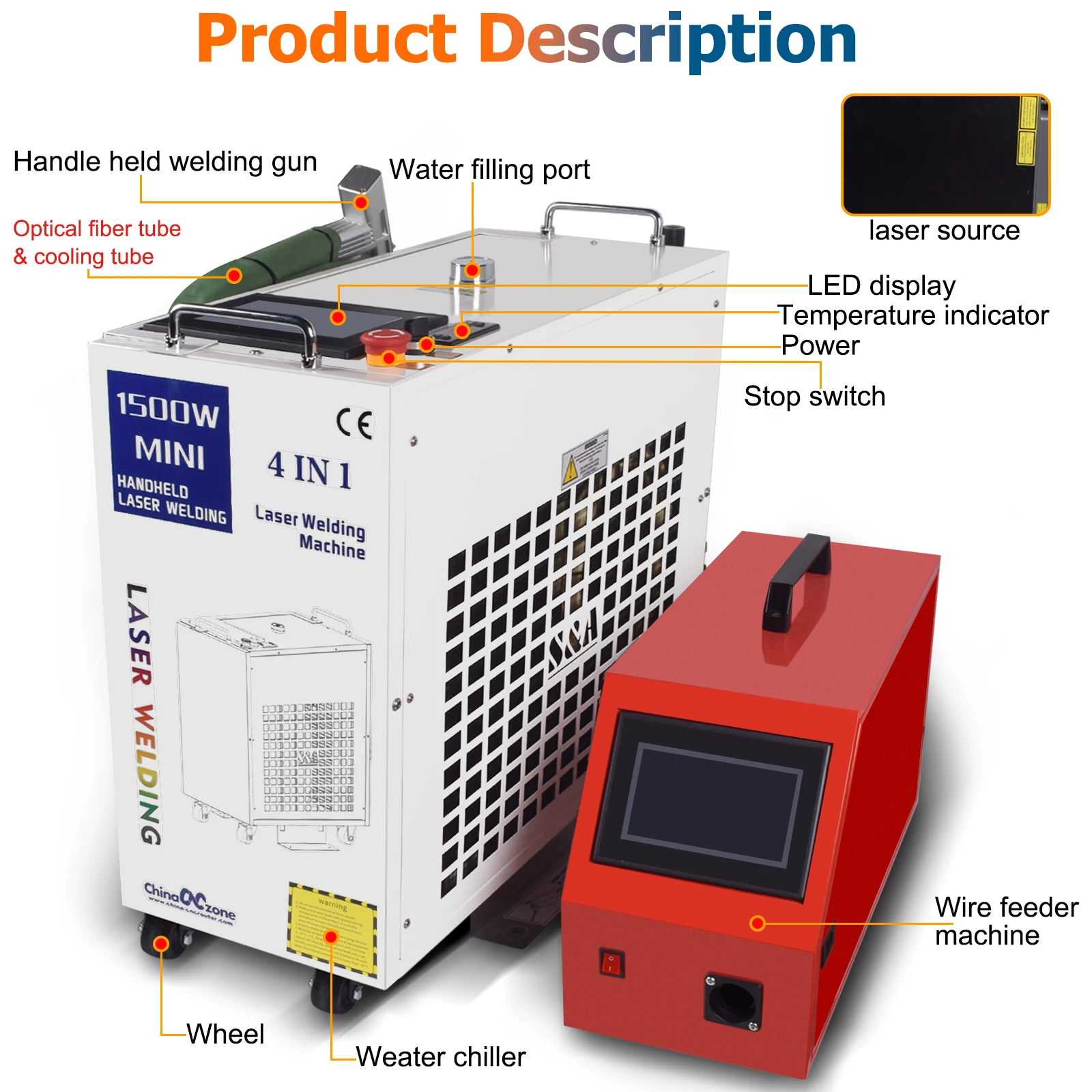 BWT 2000W 4 in 1 Laser Welding Cleaning Cutting Soldering Machine Laser Welder for Metal 1500W Fiber Laser Welding Machine