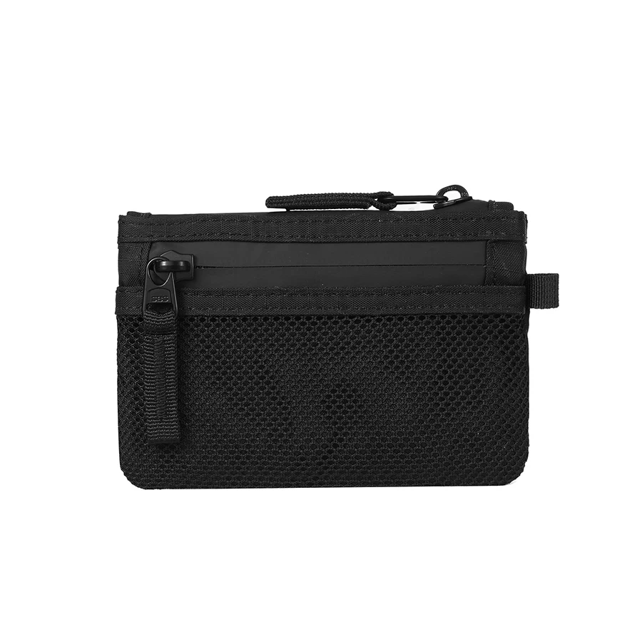Luxury Rfid Credit Card Holder Anti Theft Slim Key Card Case with Carabiner Nylon Coin Purse Male Purse