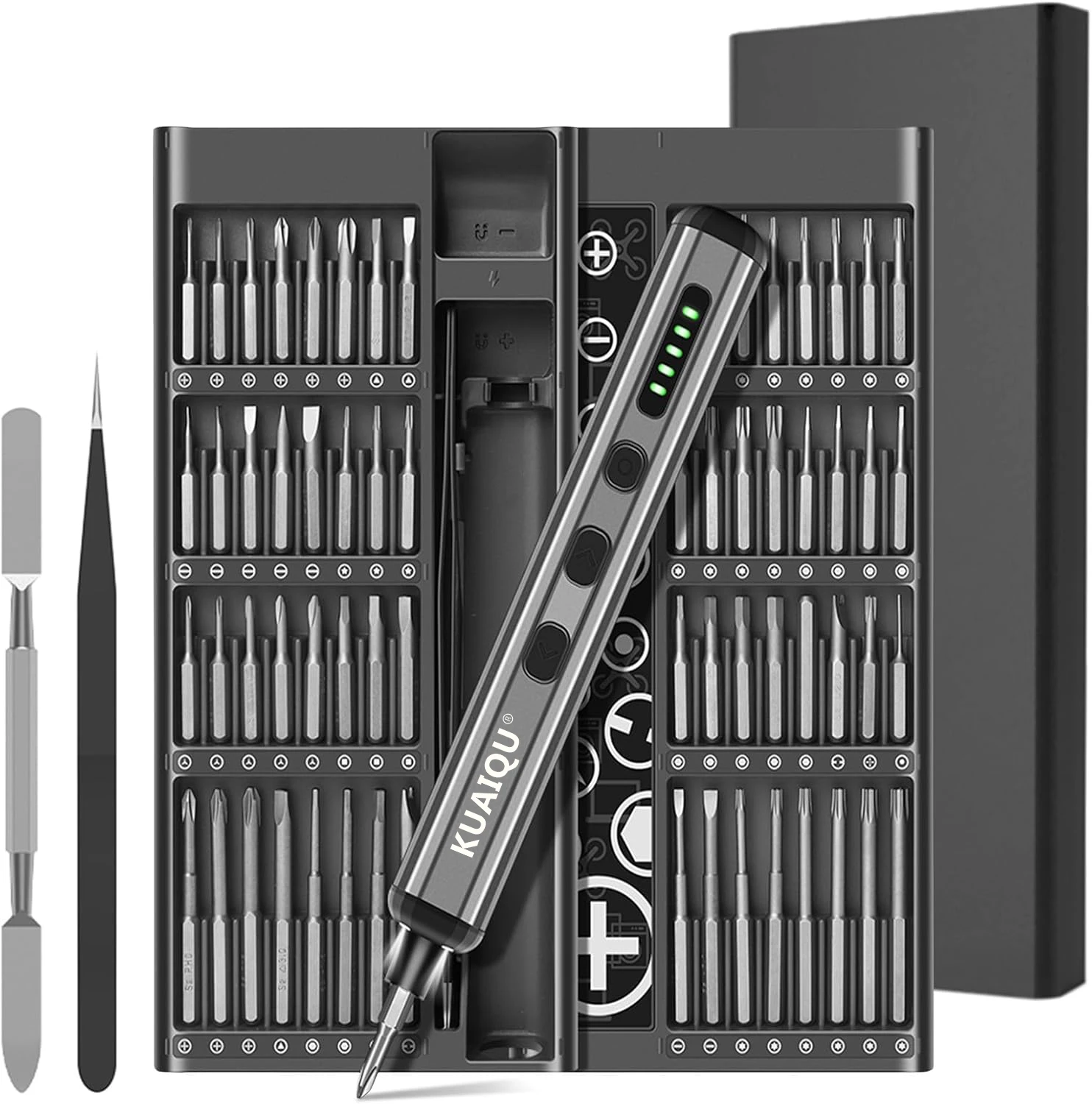 KUAIQU 68 in 1 Precision Electric Screwdriver Set Magnetic Screwdriver 5 Torque Rechargeable Screwdriver iPhone Disassemb Repair