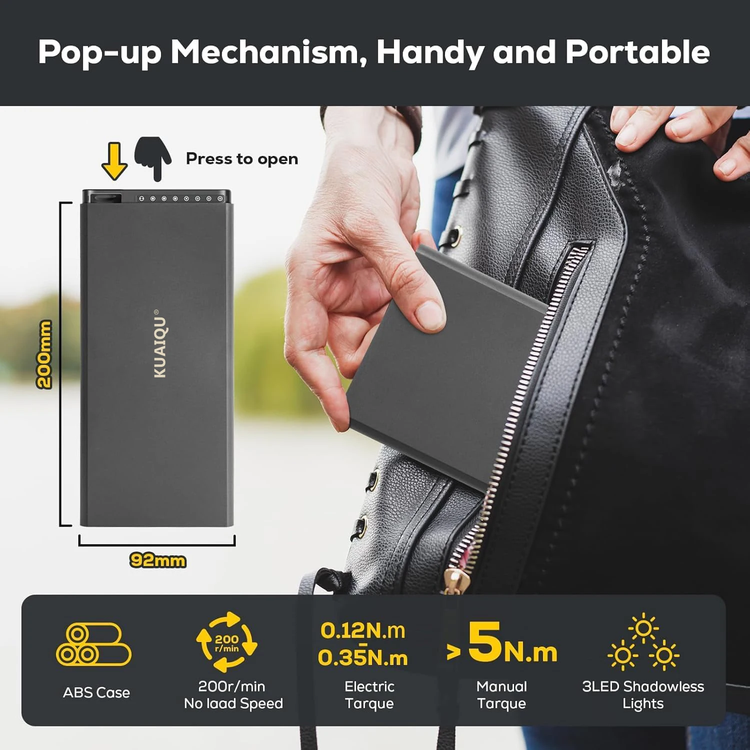 KUAIQU 68 in 1 Precision Electric Screwdriver Set Magnetic Screwdriver 5 Torque Rechargeable Screwdriver iPhone Disassemb Repair
