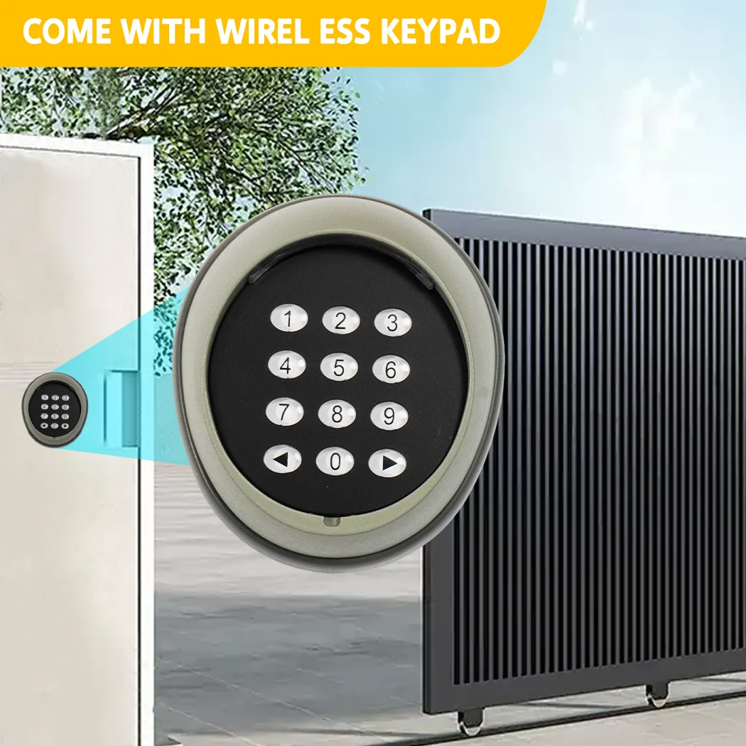 PORIYA Electric Automatic Sliding Gate Opener 2000KG Motor W/ 6 Remote & APP Control