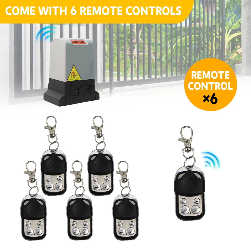 PORIYA Electric Automatic Sliding Gate Opener 2000KG Motor W/ 6 Remote & APP Control