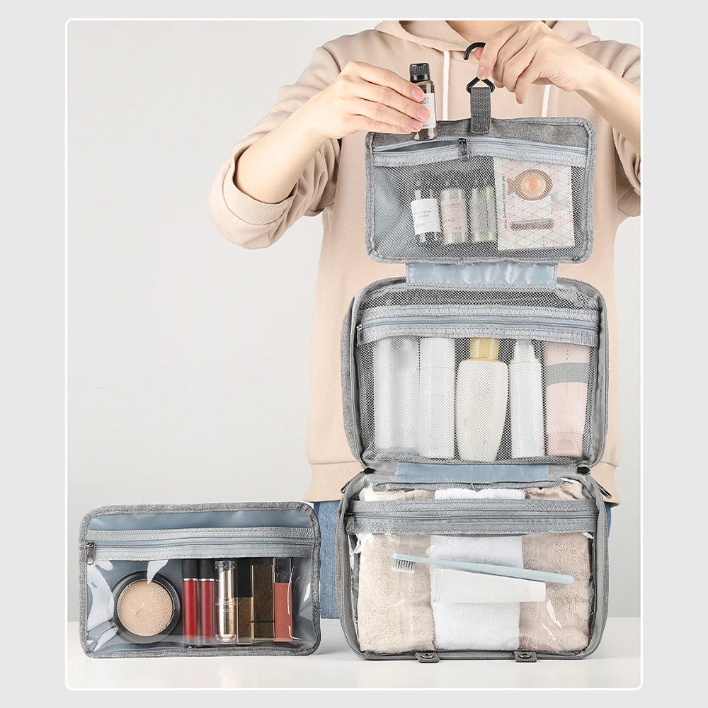 Travel Large Organizer Toiletry Bag Makeup Cosmetic Case Hanging Hook
