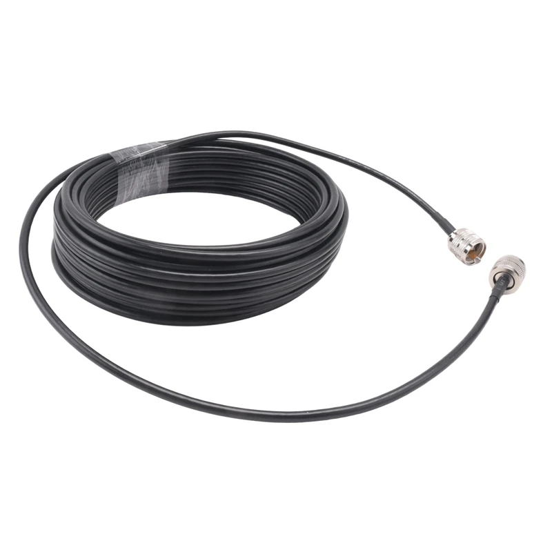 15M UHF Coaxial Cable RG58 Coax Cable PL259 Cable 50 Ohms CB Radio Antenna Cable UHF Male To UHF Male Low Loss UHF