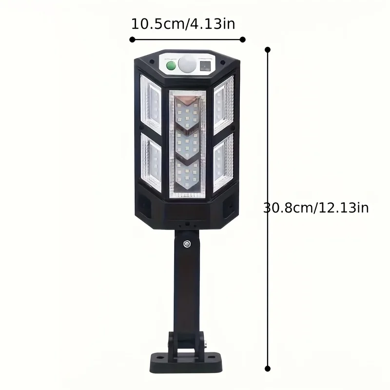 3000LM Super Bright Solar Outdoor Light, Motion Sensor Solar Light, 3 Lighting Modes, Equipped with 43 LED Beads, Security Wall