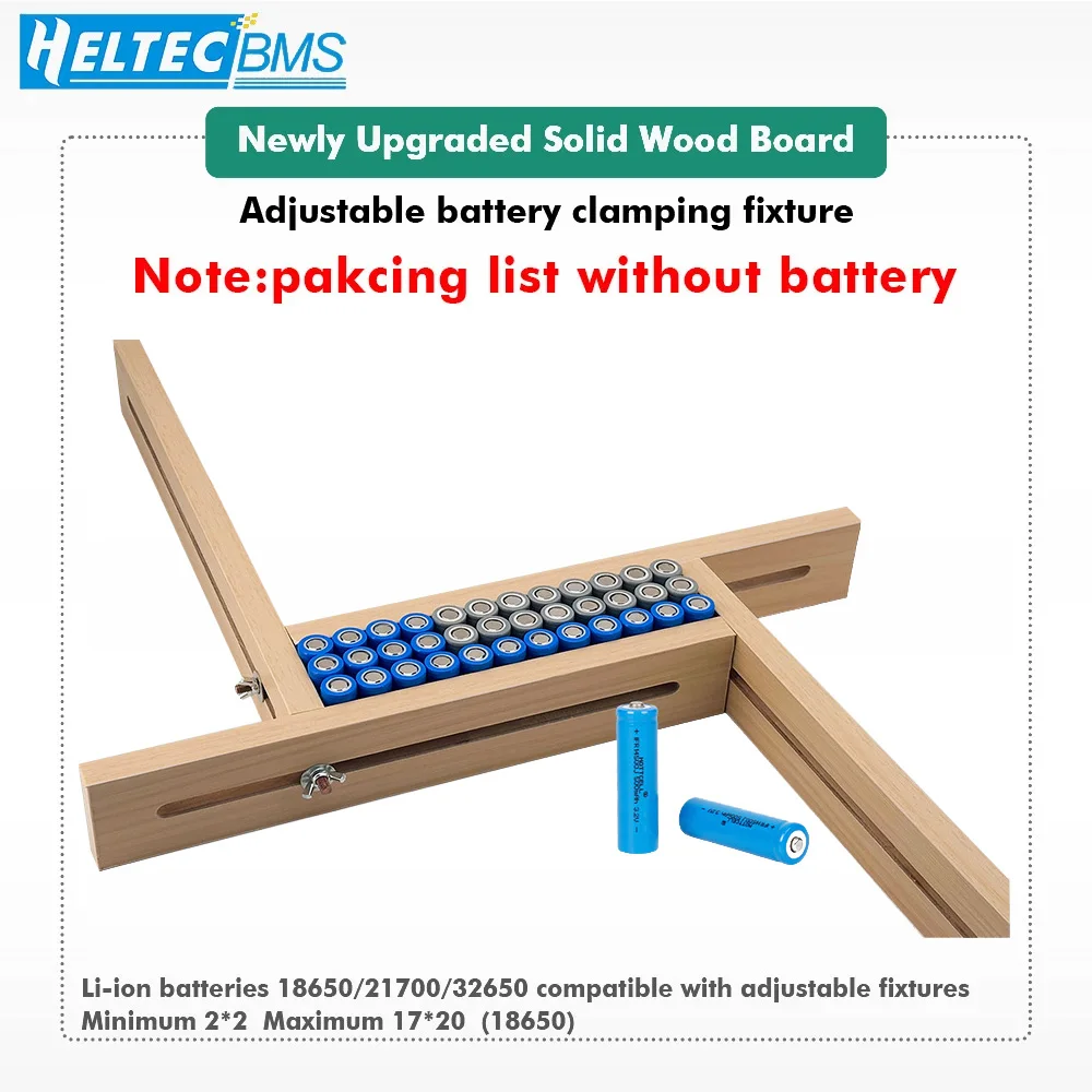 Heltec Capacitor Energy Storage Spot Welder with Adjustable Wooden Battery Fixture for 18650/DIY Battery Pack Welding