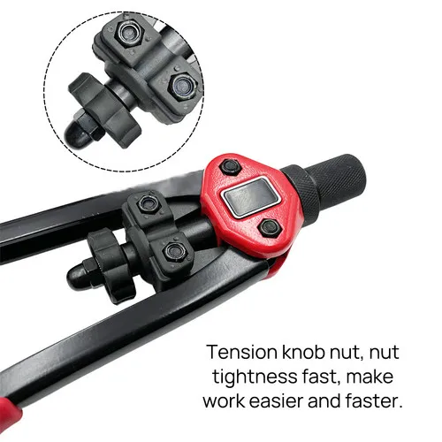 PORIYA Up To 1660pcs Rivet Tool Riveting Gun Rivnut Riveter Thread Nutserts Hand M3-M12