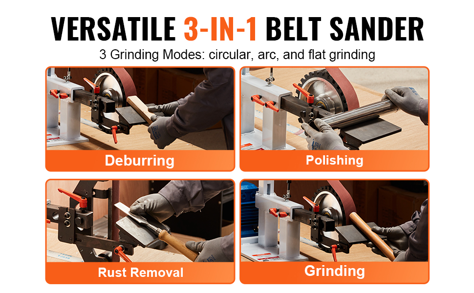 SucceBuy Belt Grinder Sander 72x 2-Inch Variable Speed Polisher 1500W Polishing Grinding Machine for Metalworking Knife Making
