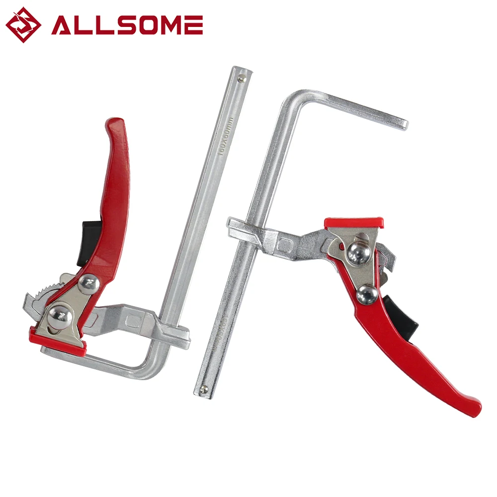 Allsome 2pcs Ratcheting Quick Release Clamp , For MFT and Guide Rail System, Bar Clamp