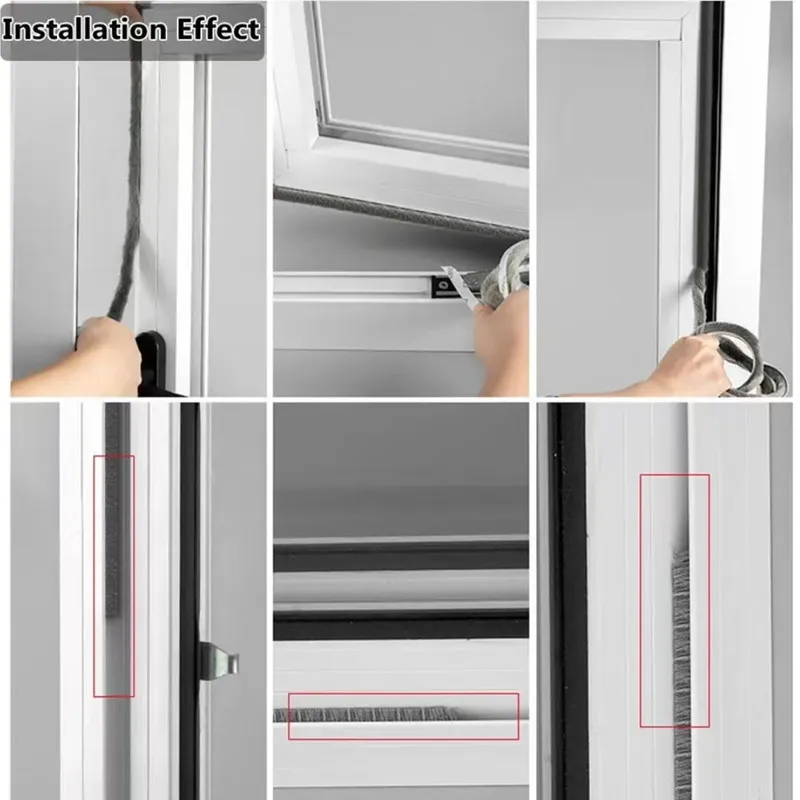 Strong Adhesive And Self-adhesive Wool Strip For Doors And Windows, Windproof, Soundproof, And Soft Wool Strip 5/10/20 Meters