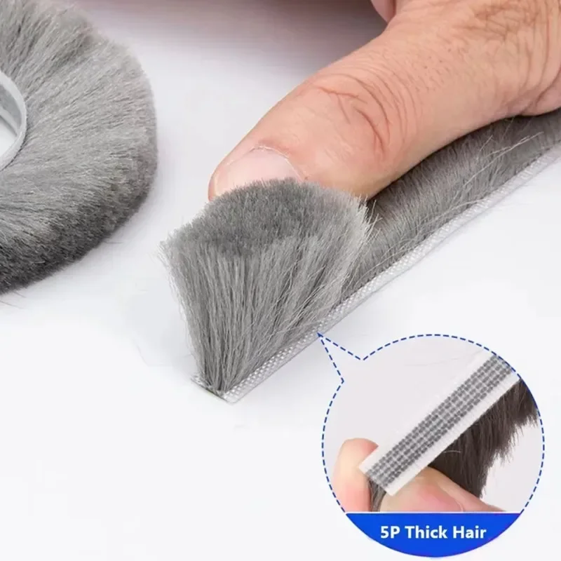 Strong Adhesive And Self-adhesive Wool Strip For Doors And Windows, Windproof, Soundproof, And Soft Wool Strip 5/10/20 Meters