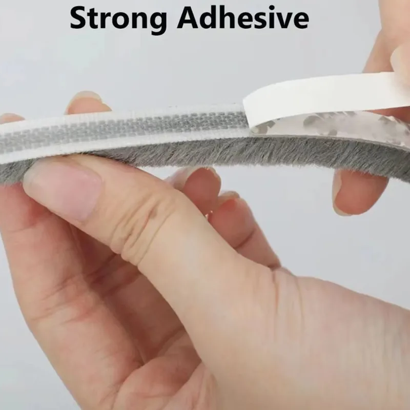 Strong Adhesive And Self-adhesive Wool Strip For Doors And Windows, Windproof, Soundproof, And Soft Wool Strip 5/10/20 Meters