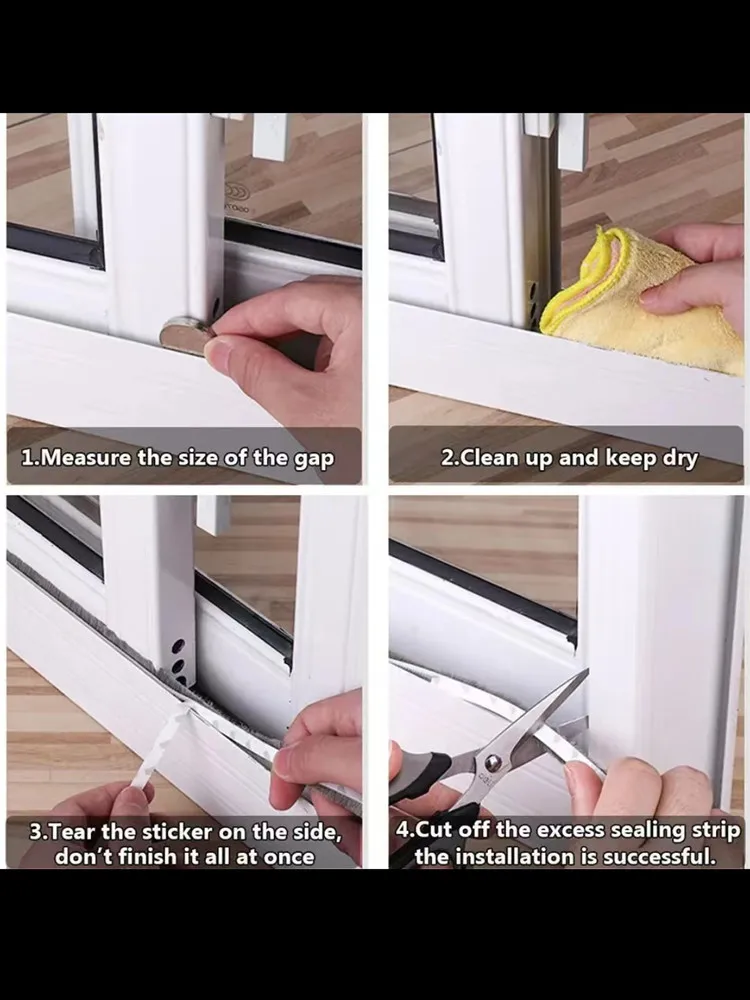 Strong Adhesive And Self-adhesive Wool Strip For Doors And Windows, Windproof, Soundproof, And Soft Wool Strip 5/10/20 Meters