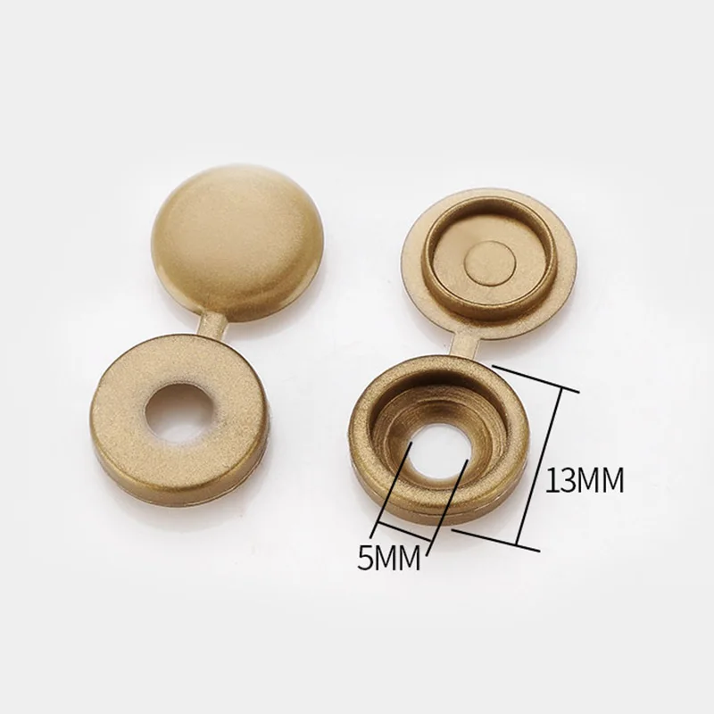 100Pcs Hinged Plastic Screw Cap Cover Fold Snap Protective Cap Button For Car Furniture Decorative Nuts Cover Bolts Hardware
