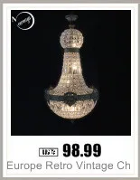 Retro Royal Empire Glass Crystal Chandelier Lights Decor Pendant Ceiling Lamp