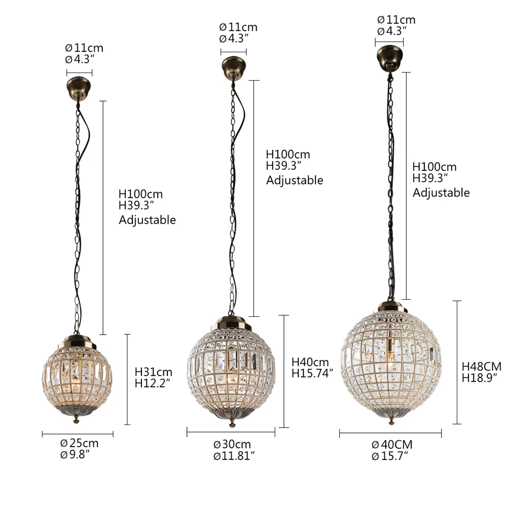 Retro Royal Empire Glass Crystal Chandelier Lights Decor Pendant Ceiling Lamp